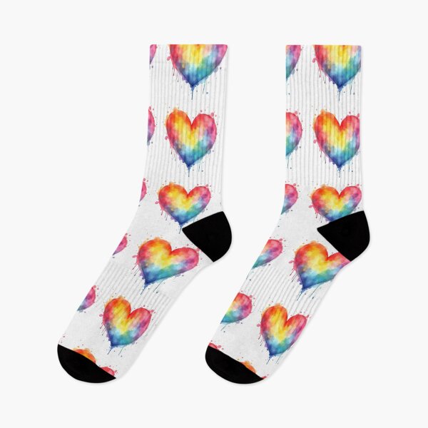 Item preview, Vibrant Watercolor Rainbow Heart designed and sold by MondeMade.