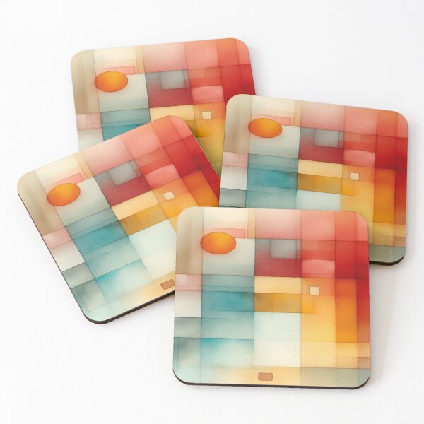 Item preview, Geometric Watercolor Flow – Rothko-style watercolor art with warm shapes and quiet colors designed and sold by FotoworldEdel.