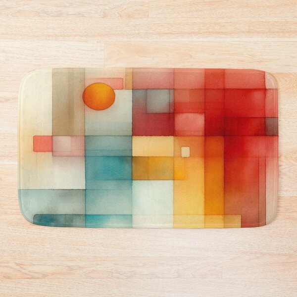 Item preview, Geometric Watercolor Flow – Rothko-style watercolor art with warm shapes and quiet colors designed and sold by FotoworldEdel.