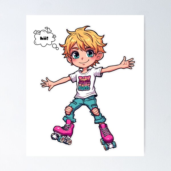 Item preview, Patinador Kawaii Feliz designed and sold by Ommash.