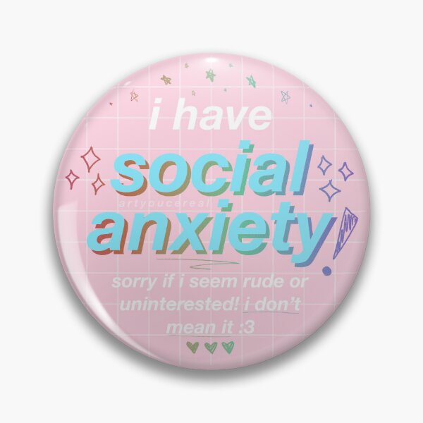 Item preview, I Have Social Anxiety (Pink Non-Transparent) designed and sold by art you cereal?!.