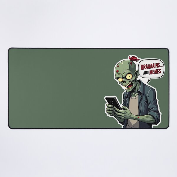 Item preview, Funny Zombie Meme with Brains and Smartphone designed and sold by HasHs.