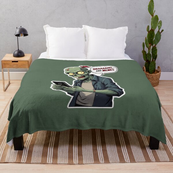 Item preview, Funny Zombie Meme with Brains and Smartphone designed and sold by HasHs.