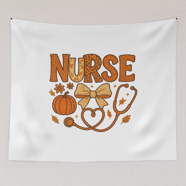 Item preview, Autumn Nursing｜Pumpkins Fall nursing｜Fall nurse png｜Nurse life fall｜Fall nurse pumpkin shirt designed and sold by PixelBlooming.