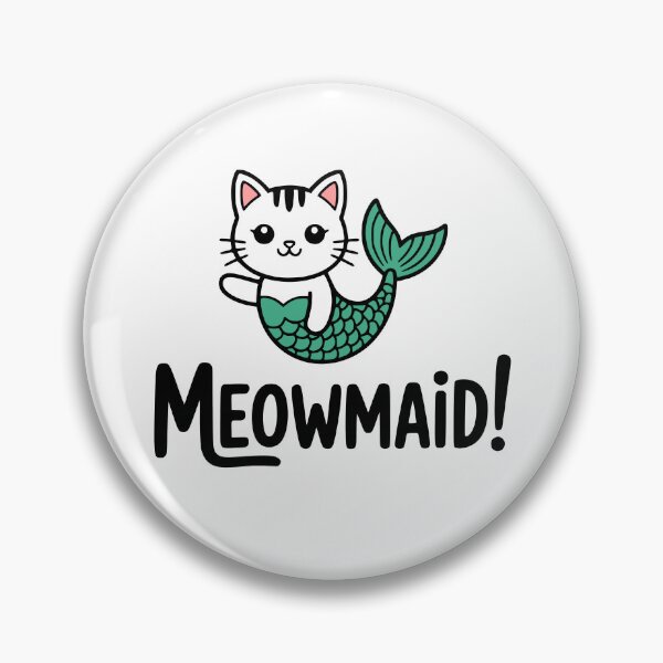 Item preview, Meowmaid! Cute Mermaid Cat Pun designed and sold by PMCreative.