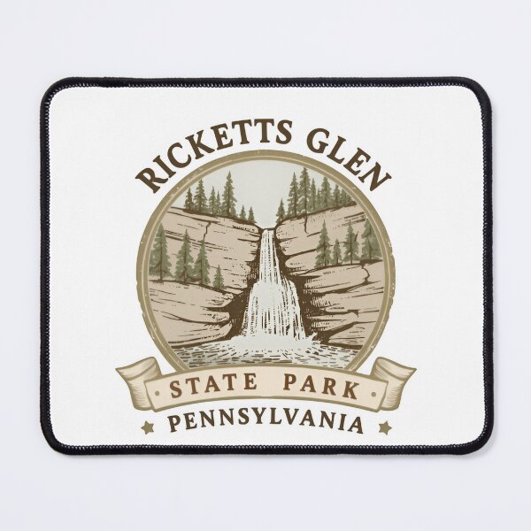 Item preview, Rustic Hand-Drawn Ricketts Glen Pennsylvania State Park Waterfall Forest designed and sold by SkeletonsDanger.