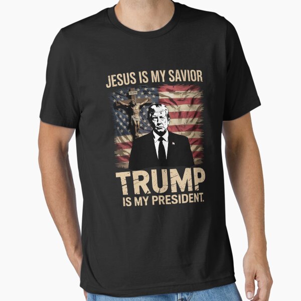 Item preview, Jesus Is My Savior Trump Is My President Trump 2024 USA Flag designed and sold by sheenmi.