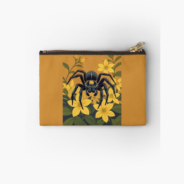 Item preview, Giant Wolf Spider Surrounded By Yellow Jasmine Flowers designed and sold by taiche.