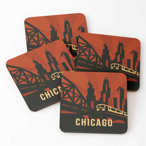 Item preview, Chicago Vintage Travel Poster designed and sold by rogue-design.