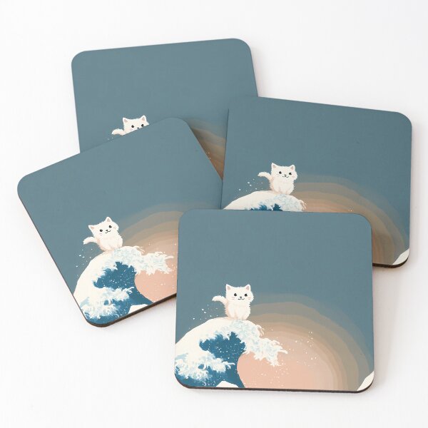 Item preview, Cute Cat on the Great Wave designed and sold by Cat-Wave-Dream.