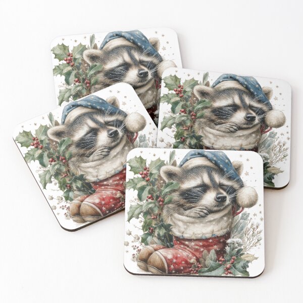 Item preview, Cozy Holiday Raccoon Cartoon Design designed and sold by Maryna_Reine.