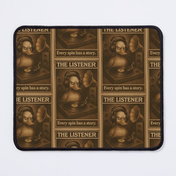 Item preview, The Listener – Vintage Vinyl Poster (Every Spin Has a Story) designed and sold by TeeTimeTreasure.