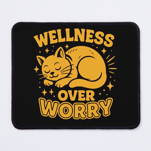 Item preview, Wellness Over Worry Mindfulness Affirmation designed and sold by LuminOrb.