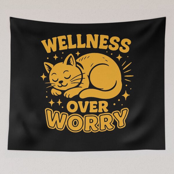 Item preview, Wellness Over Worry Mindfulness Affirmation designed and sold by LuminOrb.