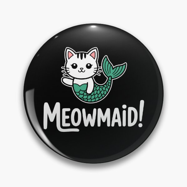 Item preview, Meowmaid! Funny Mermaid Cat Pun designed and sold by PMCreative.