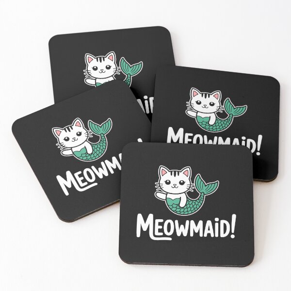 Item preview, Meowmaid! Funny Mermaid Cat Pun designed and sold by PMCreative.
