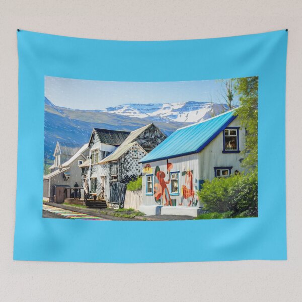 Item preview, Colorful and Whimsical Buildings of Seydisfjordur designed and sold by Debra Martz.