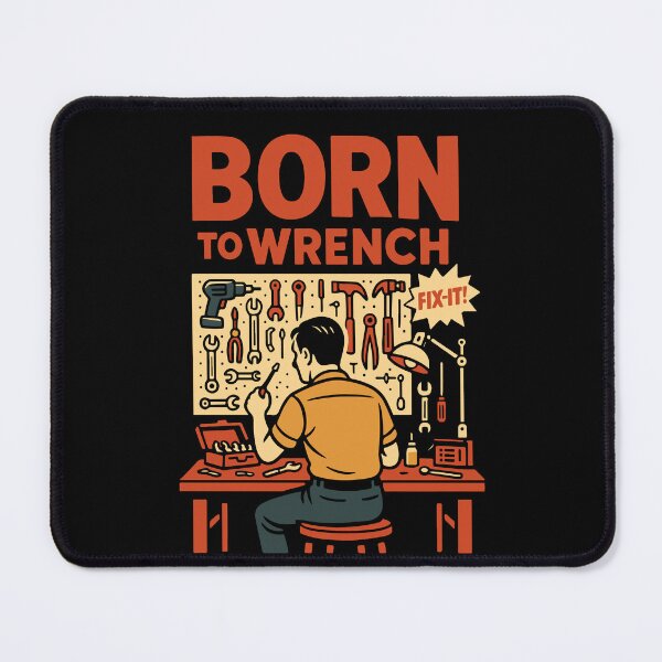 Item preview, Born To Wrench Garage Mechanic Funny designed and sold by LuminOrb.