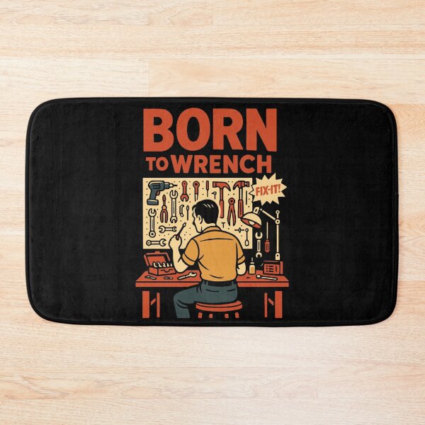 Item preview, Born To Wrench Garage Mechanic Funny designed and sold by LuminOrb.