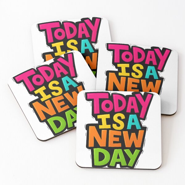 Item preview, Today Is a New Day Motivational & Inspirational Typography Design designed and sold by FlipFlop7.