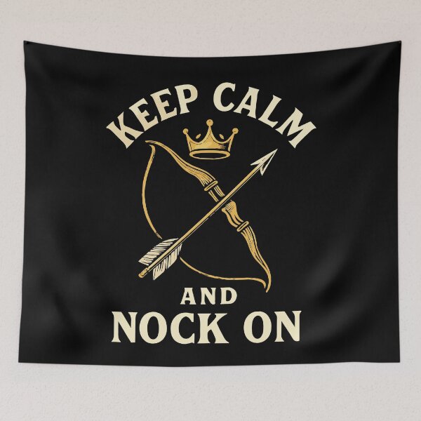 Item preview, Keep Calm And Nock On Archery Bow Archer Funny designed and sold by LuminOrb.