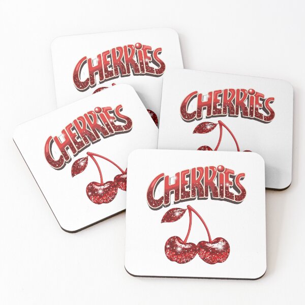 Item preview, Printed Glitter Red Cherries designed and sold by Claustronautas.