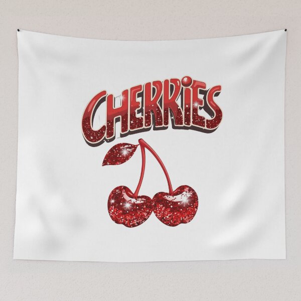 Item preview, Printed Glitter Red Cherries designed and sold by Claustronautas.