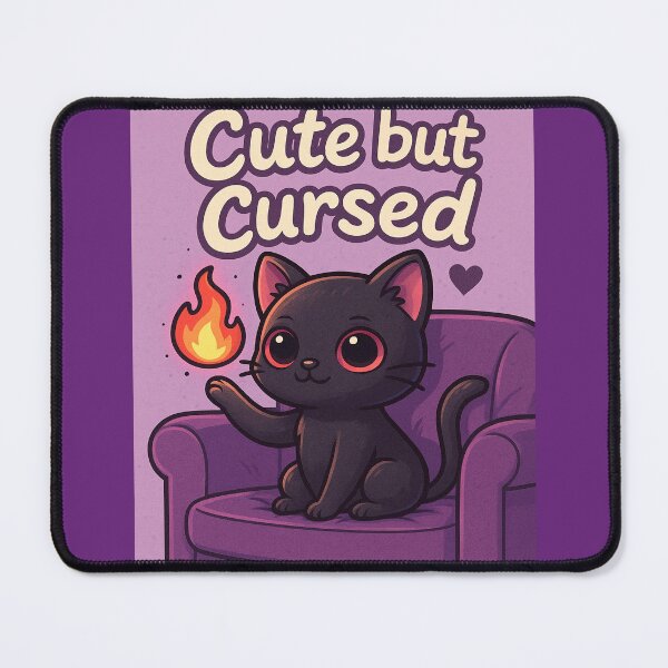 Item preview, Cute but Cursed – Dark Cat Vibes for Soft Goth Queens designed and sold by ReyDeLaCalle.