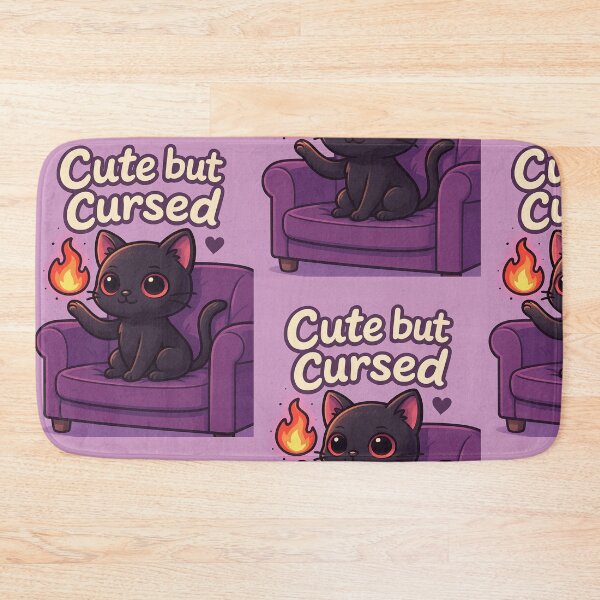 Item preview, Cute but Cursed – Dark Cat Vibes for Soft Goth Queens designed and sold by ReyDeLaCalle.