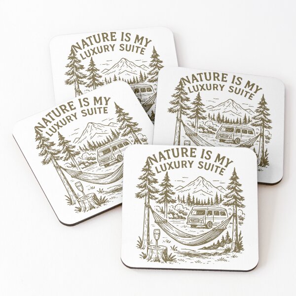 Item preview, Nature Is My Luxury Suite Funny Camping Van designed and sold by LuminOrb.