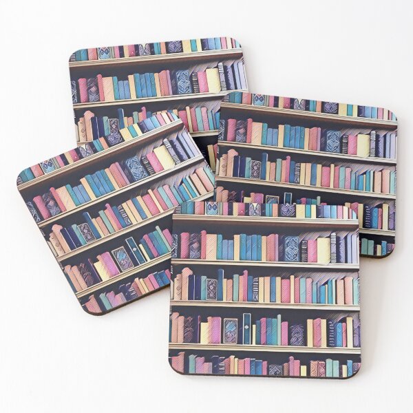 Item preview, Vintage Retro Bookshelf Pattern – Colorful Retro Shelf designed and sold by creativerooney.