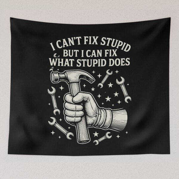 Item preview, I Can't Fix Stupid But I Can Fix Garage Mechanic designed and sold by LuminOrb.