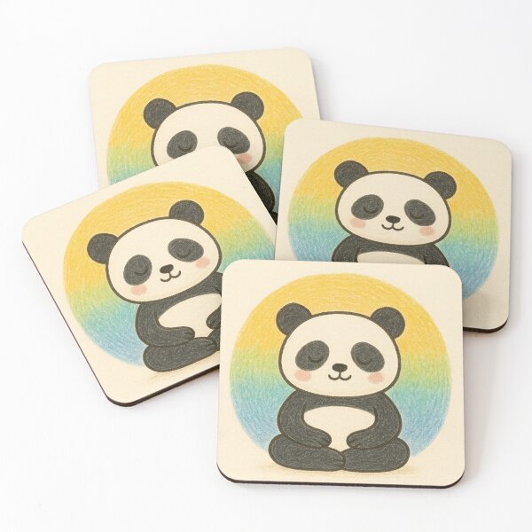 Item preview, Meditating Panda Illustration designed and sold by TownWish.