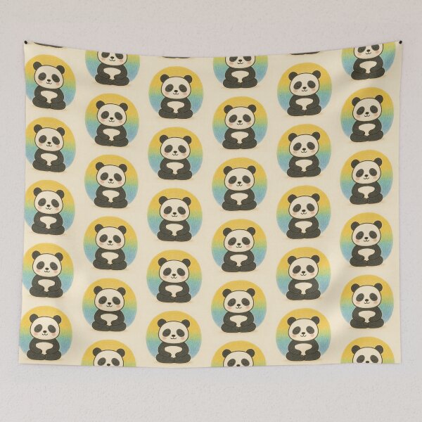 Item preview, Meditating Panda Illustration designed and sold by TownWish.