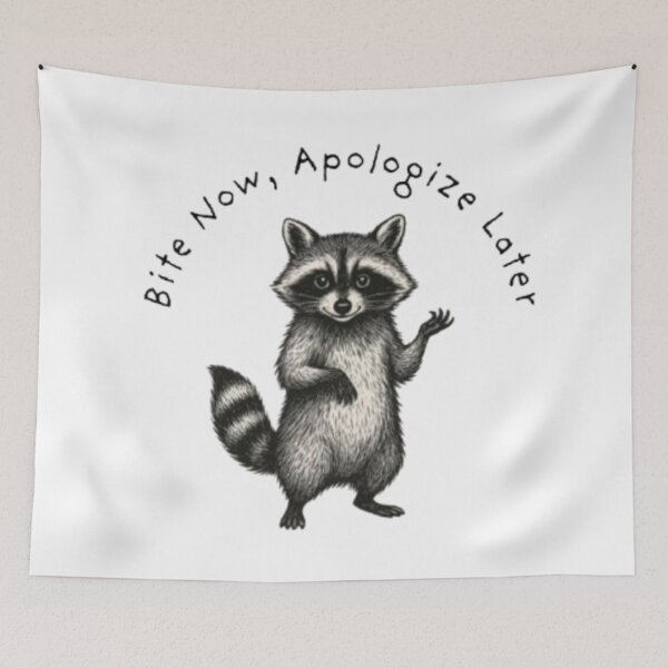 Item preview, Bite Now Apologize Later Shirt, Funny Raccoon Shirt, Trash Panda Meme Shirt, Sarcastic Saying Shirt, Cute Racoon Graphic Tee, Funny Women T Shirt, Trendy Soft Shirt, Comfy Unisex T Shirt, Meme Shirt designed and sold by Azyorz.