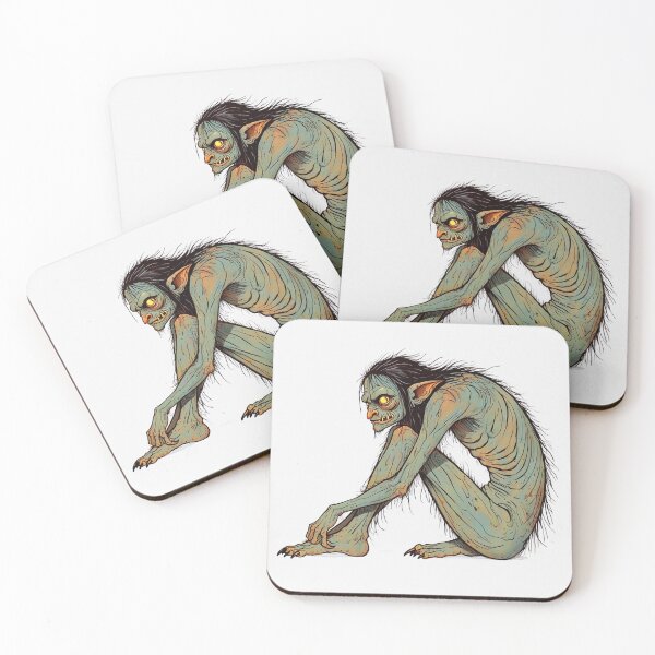Item preview,  Scary Folklore Horror Hobgoblin goblin character illustration designed and sold by Vintage Designs +.