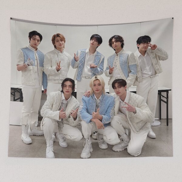 Item preview, SKZ blue poster You make STRAY KIDS stay kpop cute happy ot8 designed and sold by Kpop-Noona.