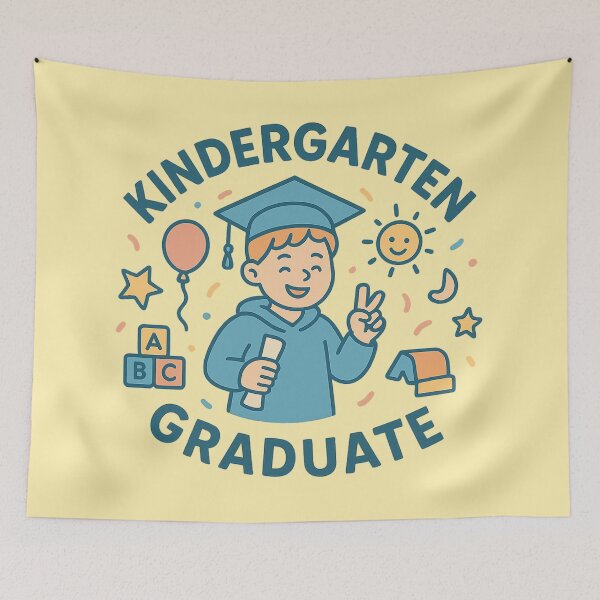 Item preview, Kindergarten Graduate | Kids Graduation Sticker | Early Learning Achievement designed and sold by Feline Rockstars.