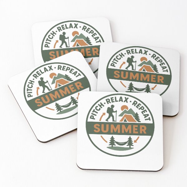 Item preview, Pitch Relax Repeat Summer Camping Camper designed and sold by LuminOrb.