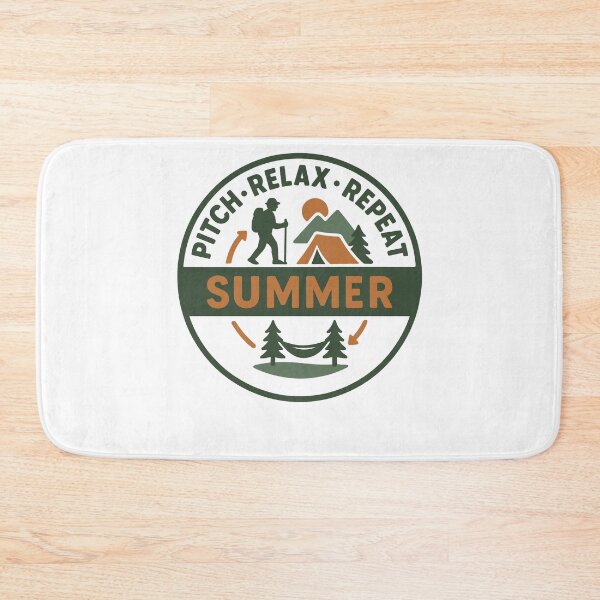 Item preview, Pitch Relax Repeat Summer Camping Camper designed and sold by LuminOrb.