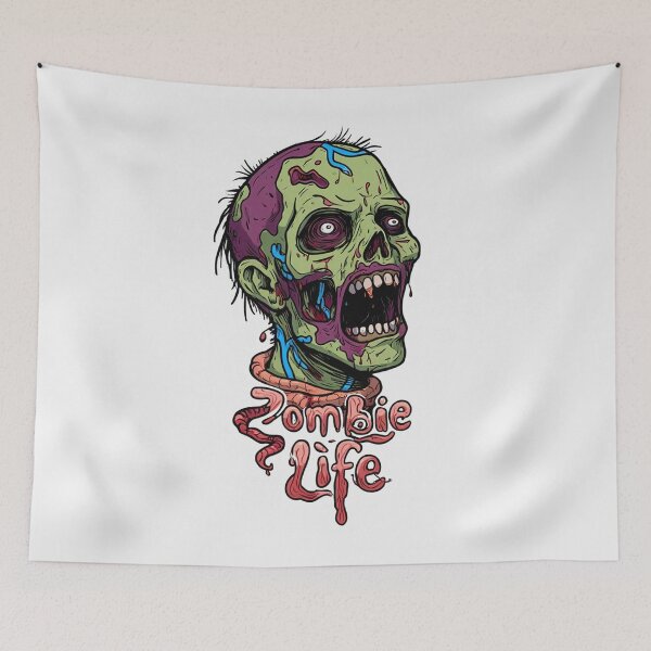 Item preview, Zombie life -  Zombie Horror head design designed and sold by Vintage Designs +.
