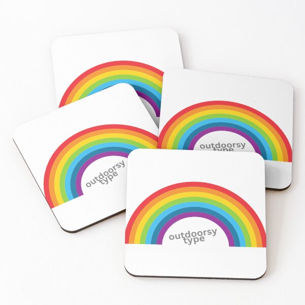 Item preview, Outdoorsy Type Rainbow Design – Hiking, Camping & LGBTQ Pride designed and sold by Free Soul Designs.
