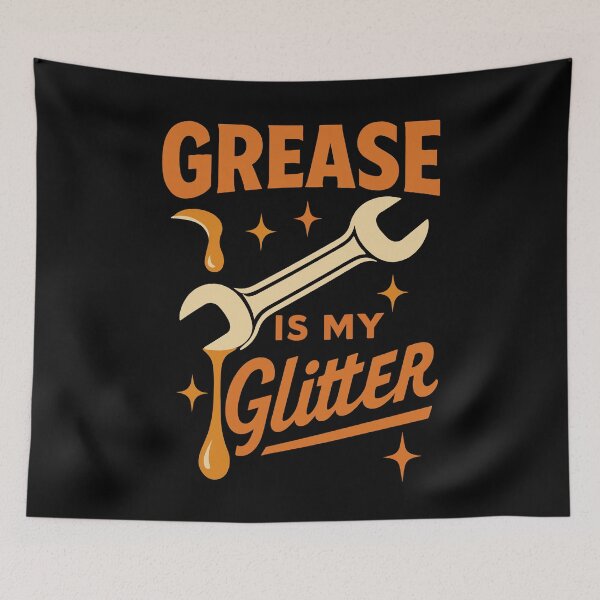Item preview, Grease Is My Glitter Garage Mechanic Funny designed and sold by LuminOrb.