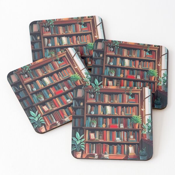Item preview, Retro Bookshelf Pattern – Vintage Aesthetic Art designed and sold by creativerooney.