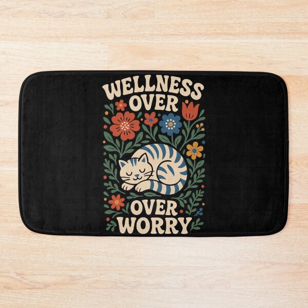 Item preview, Wellness Over Worry Mindfulness Affirmation designed and sold by LuminOrb.