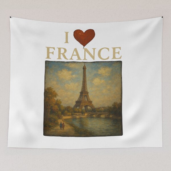 Item preview, I Love France Eiffel Tower – Paris Travel Souvenir Art Design designed and sold by AboutBella.