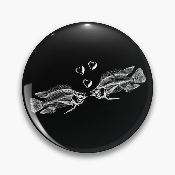 Item preview, Skeleton Fish in Love / Morbid Humor designed and sold by un-artiges.