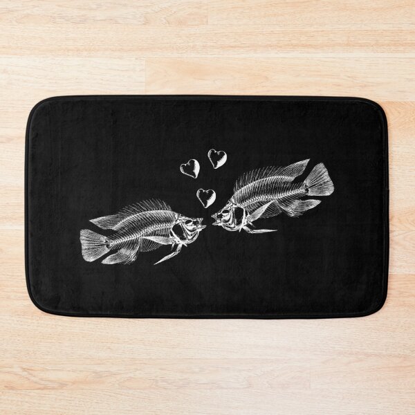 Item preview, Skeleton Fish in Love / Morbid Humor designed and sold by un-artiges.