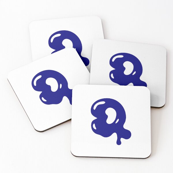 Item preview, Glossy Dark Blue Liquid Letter Q Typography Art designed and sold by uncoXab.