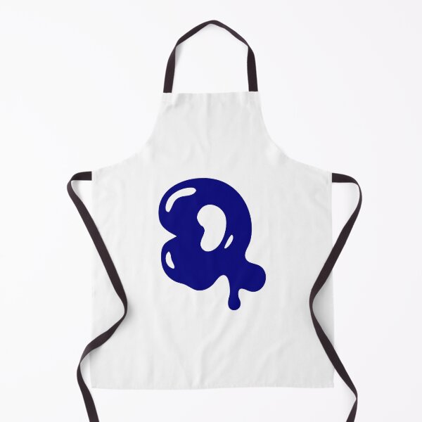 Item preview, Glossy Dark Blue Liquid Letter Q Typography Art designed and sold by uncoXab.